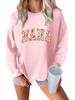 European Style Floral Grass Pattern Thick Warm Hoodie - Women's Round Neck Long Sleeve
