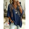 T-shirt da Donna Taglie Forti Scollo a V Maniche a Pipistrello Stampa Etnica Boemia Top Largo Estivo Comodo Traspirante Quotidiano Casual Stile Modellante