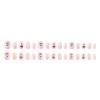 30Pcs Lovely Dog Bow Cake Short Square False Nails With Jelly Adhesive Detachable Fake Fingernails Full Cover Press On Nails
