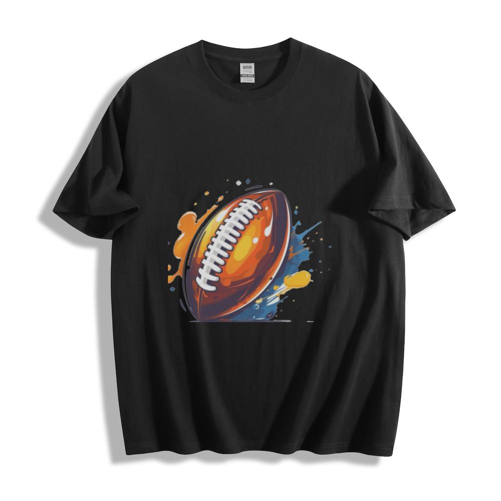 Colorful Splash Football Graphic T-Shirt