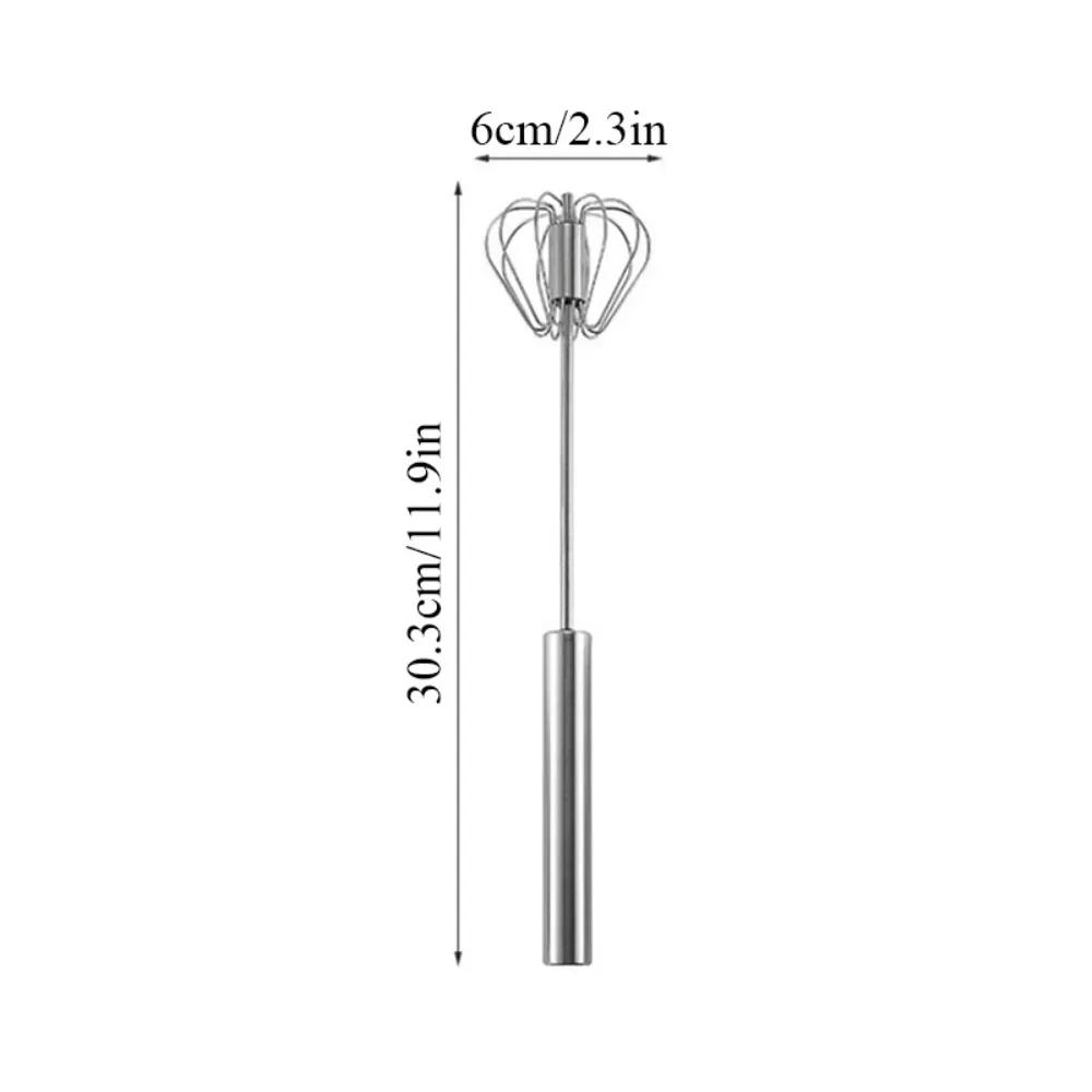 Semi-automatic Egg Beater 304 Stainless Steel Egg Whisk Manual Hand Mixer Self Turning Egg Stirrer Kitchen Accessories Tools