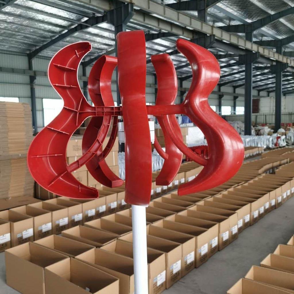 500W Red Gourd Vertical Axis Wind Turbine – 12v/24v Wind-Solar Hybrid Energy Generator