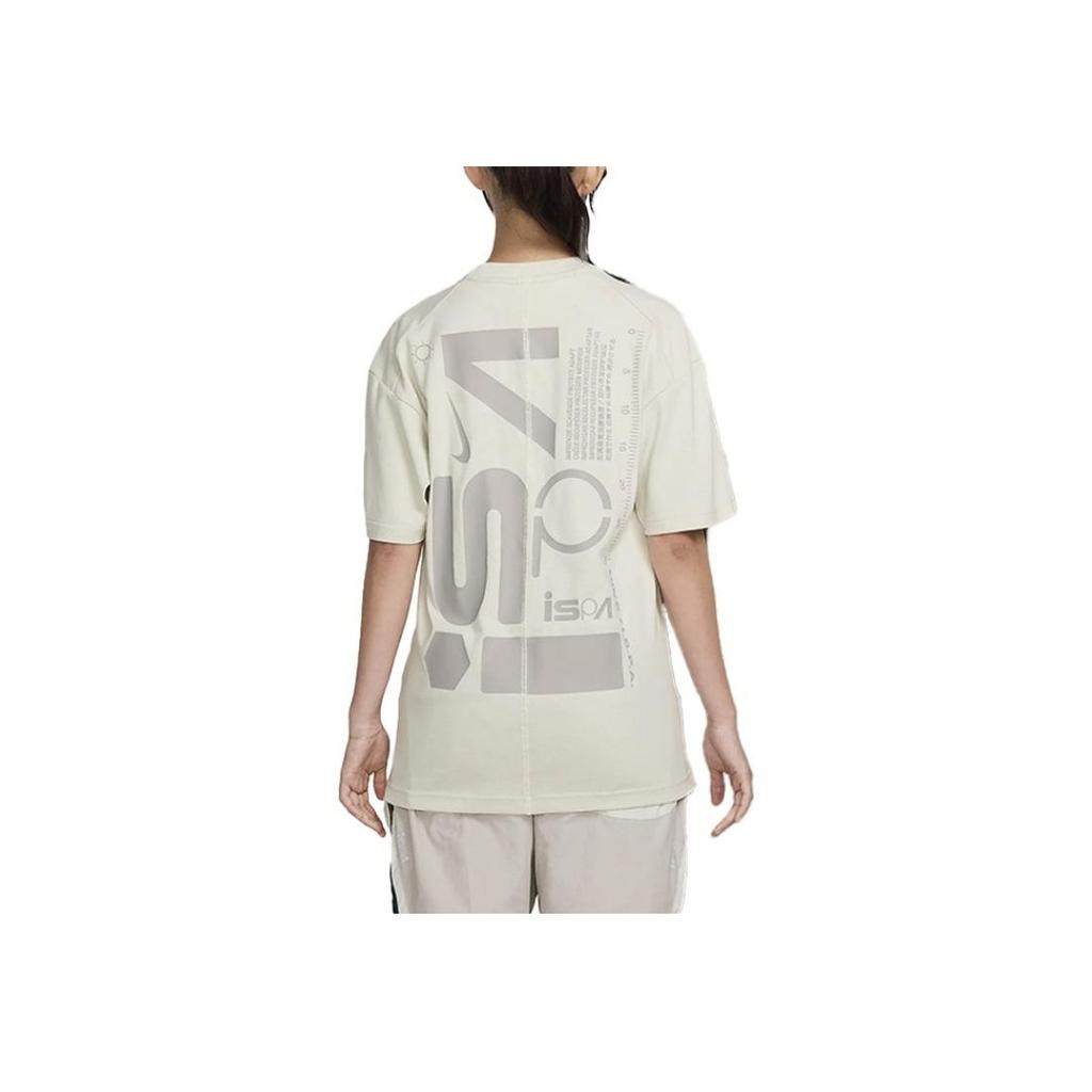 Nike ISPA Logo Outdoor Casual Sports Crew Neck Short Sleeve T-Shirt Unisex T-Shirt Light-Bone FV4894-072