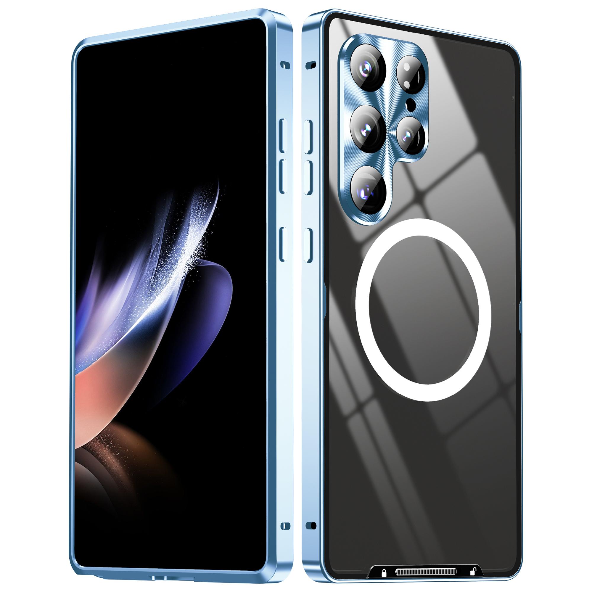 

For Samsung Galaxy S25 Ultra Magnetic Case Metal Frame Matte Phone Cover C