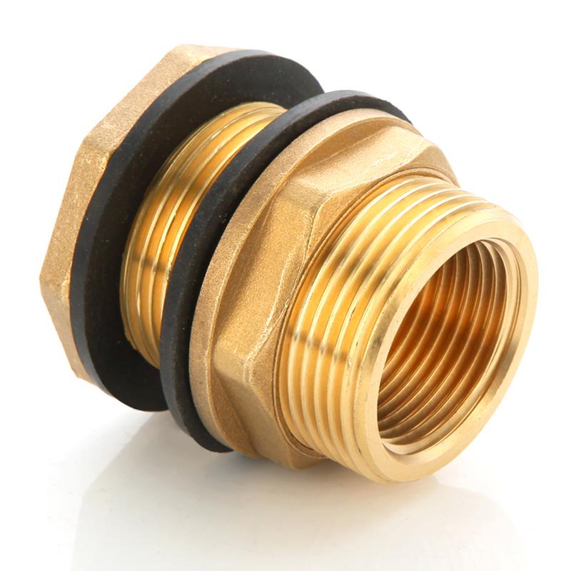 Vollkupfer Verdickter Wassertankanschluss 1/2" -2" Wasserturm Wassereimer Innen- und Außengewinde Ablauf Schnittstelle Hardware