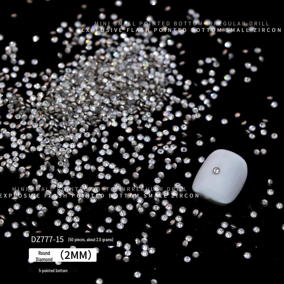 50 шт. циркониевых маникюрных бриллиантов разной формы