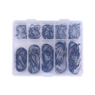 100 szt. w pudełku, tuba na haczyki wędkarskie Płatność Yi Shi Ni 3-12#, haczyk wędkarski z zadziorem, czarny i złoty, haczyk wędkarski Super Rod