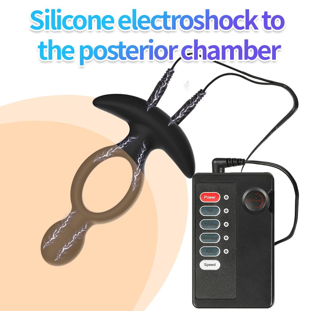 Sex Toys Silicone Electric Anal Vibrators Anal Dilator Expansion Prostate Stimulation Hollow Buttplug for Beginner Easy To Enter