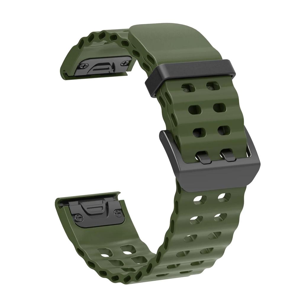 22 26MM Silicone WatchBand For Garmin Fenix 8 51MM 47mm 8E Enduro3 2 7X 7 6X 6 Pro 5X 5 Strap WristStrap Quick Release Bracelet