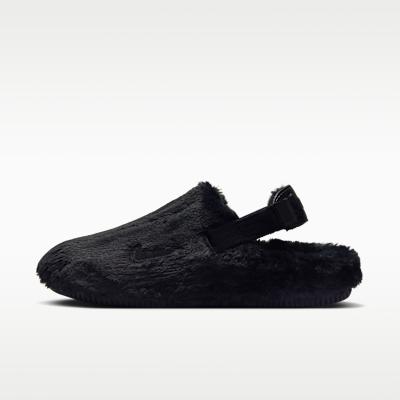 Nike Wmns Calm Mule SE  Triple Black Fur  40.5