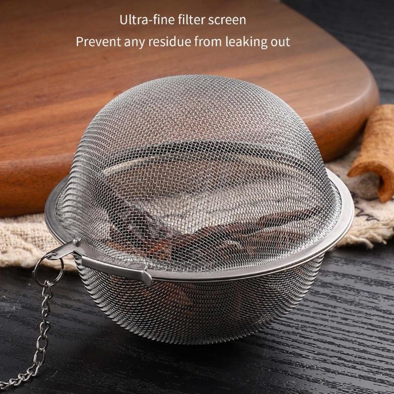 Filtro per Tè Durevole per Alimenti, Sfera Filtrante in Acciaio Inossidabile Antiruggine, Struttura Senza Cuciture per Pulizia Facile