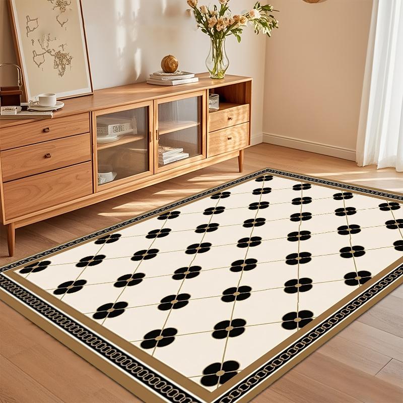 Mid-Century Geometric Clover Rugs Non-Slip Door Mat Washable Carpet for Living Room Bedroom Kid s Room Durable Home Alfombra 40x60CM