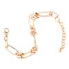Chain Bracelet Alloy Gold Bracelet Simple Oval Hollow Bracelet Jewelry for Women