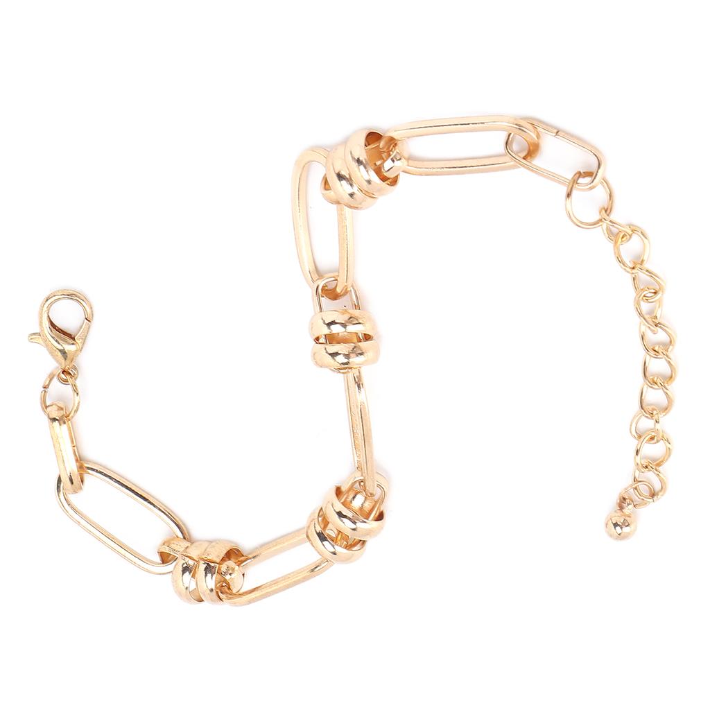 Chain Bracelet Alloy Gold Bracelet Simple Oval Hollow Bracelet Jewelry for Women