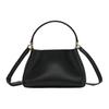 Bally Lock Me 2025 Spring Summer Collection Metal Finish Lock Closure Leather Handbag Shoulder Bag Mini Women Handbags Black 6311552