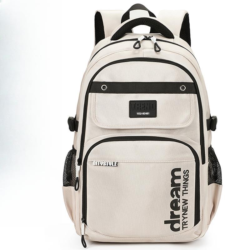 

Мужские и женские модные повседневные водонепроницаемые рюкзаки большой вместимости, износостойкие туристические рюкзаки для альпинизма белый