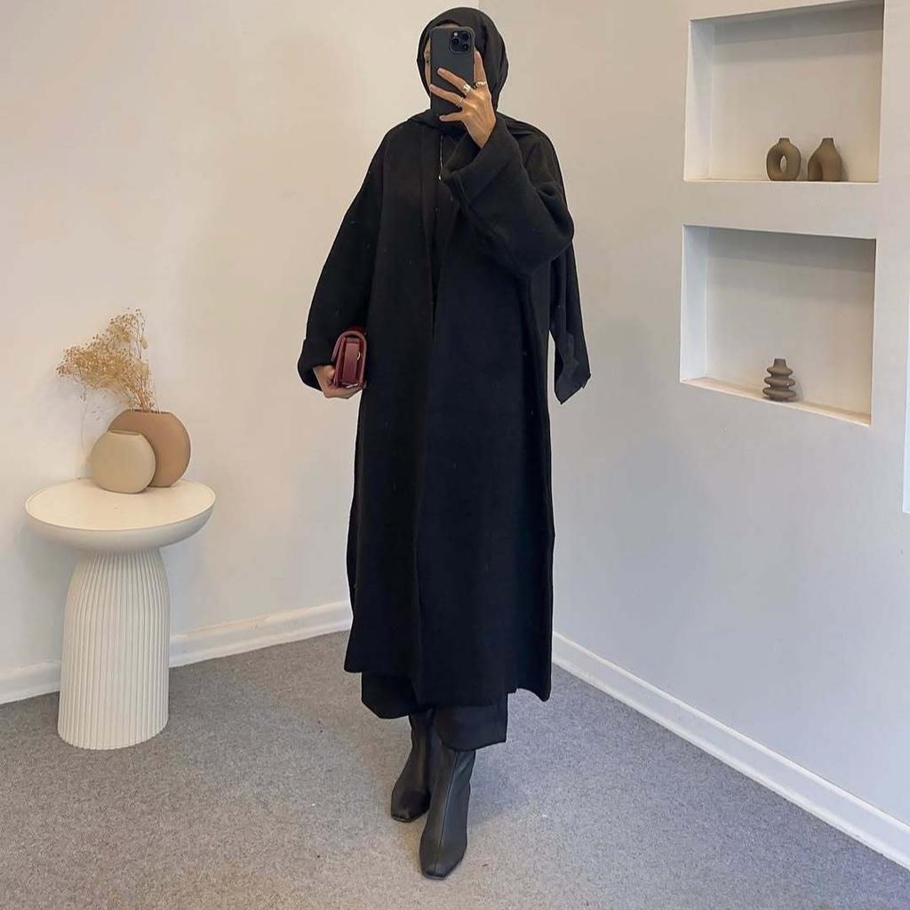 2025 Cross-border European and American Long Sweaters, Cardigans and Jackets, Lazy In Autumn and Winter, Thin and Loose Thickened Knitted Coats
