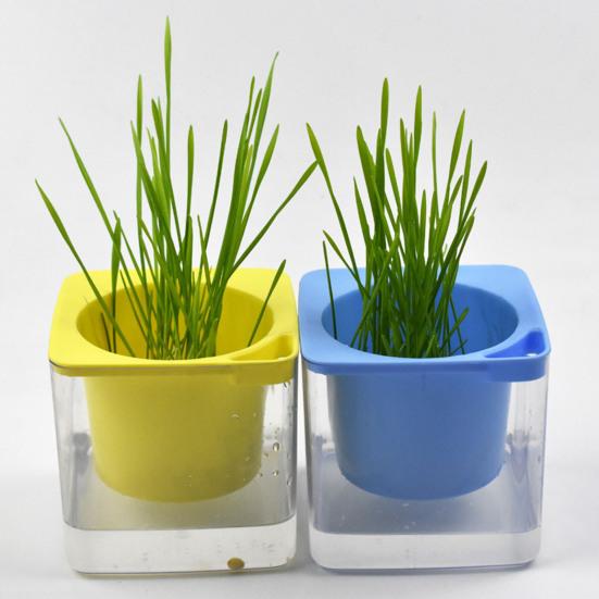 Samozavlažovací květináč Automatický zavlažovací květináč s absorpčním bavlněným provázkem Květináč pro uchovávání vody s drenážním otvorem pro pokojové a venkovní rostliny