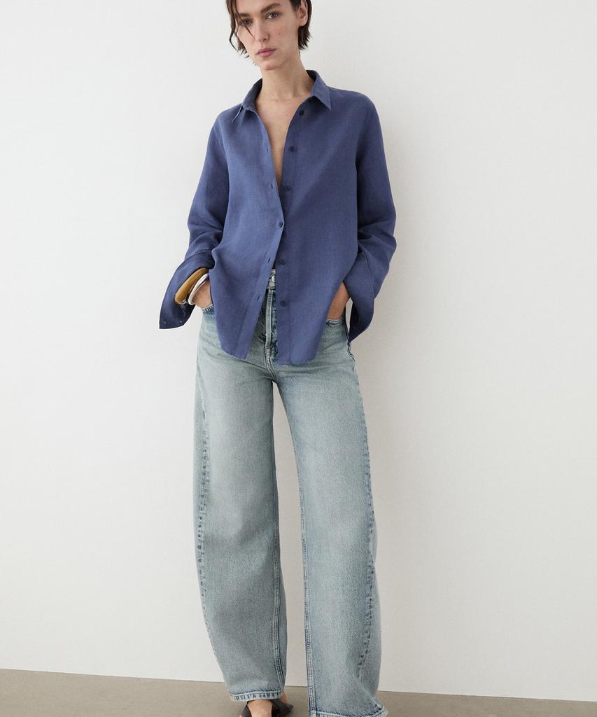 Masimodutti 100% Linen Loose Fit Shirt