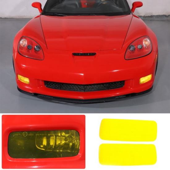 For Corvette C6 2005-13 Front Fog Head Light Precut Smoked Tint Cover