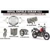 Headlight "Grill Set Combo Pack of 5" Fit For Royal Enfield Scram 411 BS6