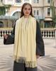 High-End Women's White Cashmere Wool Scarf Shawl - Winter 2025 Collection