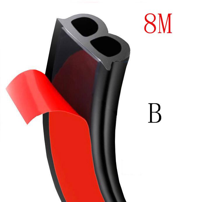 Bandă de Etanșare din Cauciuc pentru Ușa Mașinii Tip B, Autocolante Adezive de Etanșare, Izolare Fonică, Garnitură de Etanșare Meteorologică, Bandă de Etanșare din Cauciuc pentru Ușa Auto