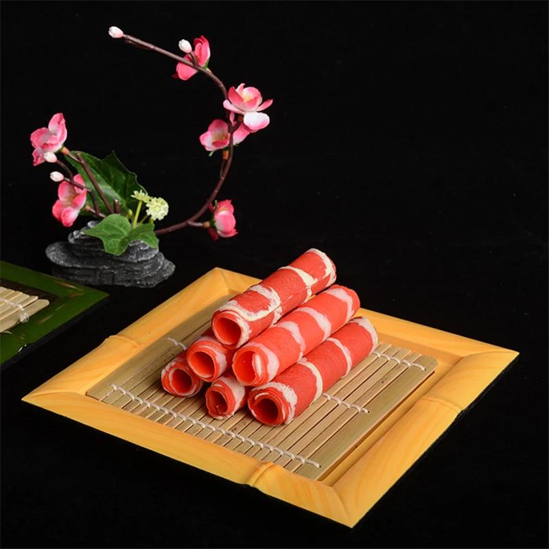 Kalte Speisen und Geschirr für Hotels und Restaurants Kreativer Behälter im Bambusrohr-Look Sushi Bambusrohr Spezialitäten