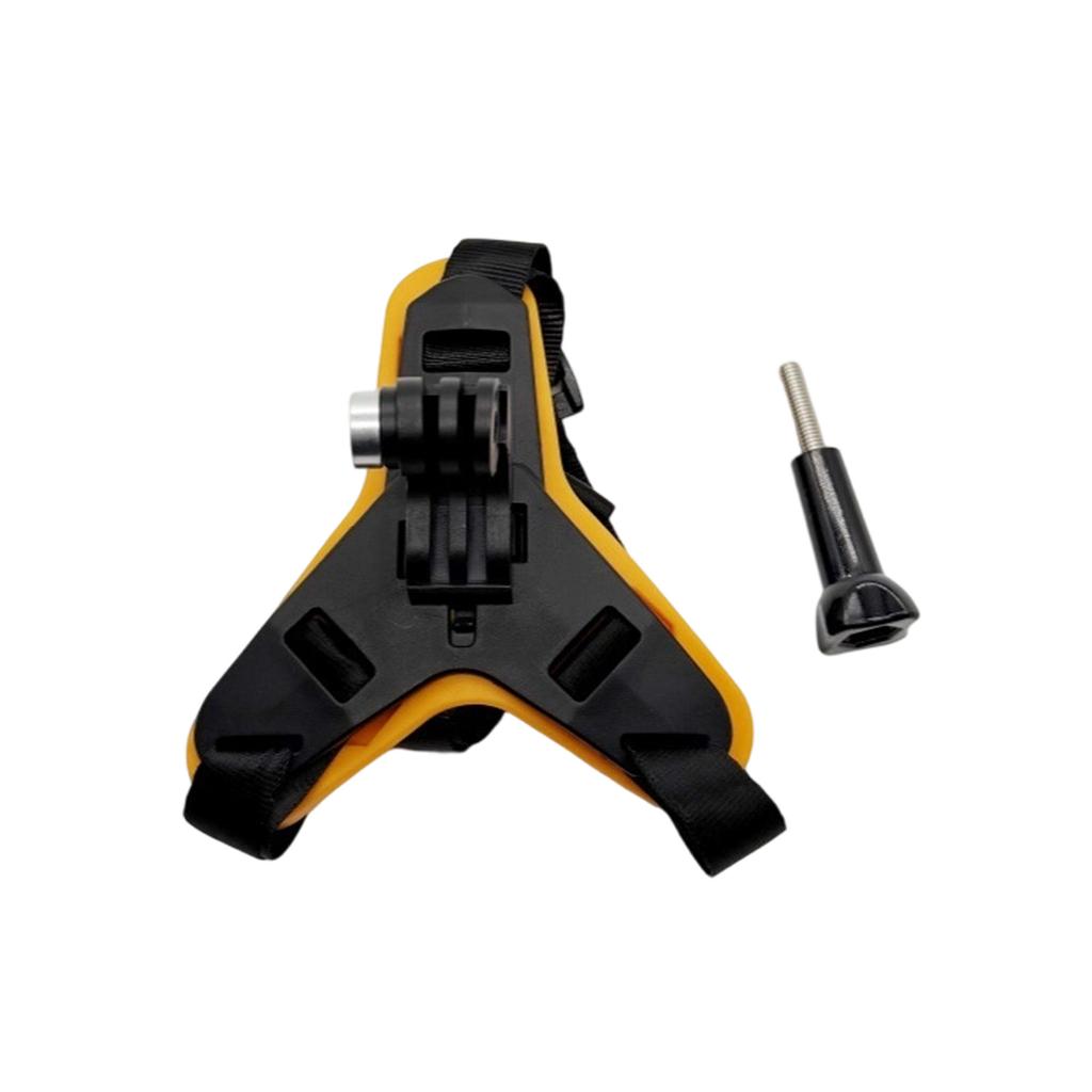 Lightweight Motorcycle Camera Chin Strap Mount Secure Attachment For Action Cameras Adjustable Helmet Compatibility