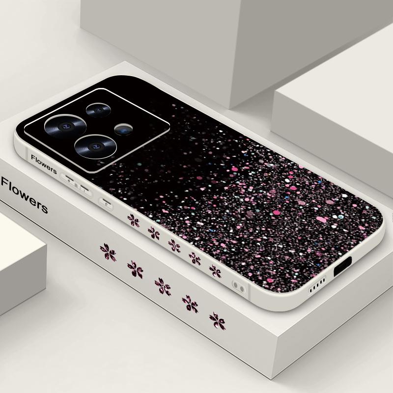 Sequin Pattern Lanyard Phone Case For Xiaomi Poco F6 X6 X5 13T Pro Redmi Note 13 14 4G 15 14 12 13 Pro Plus 5G Soft TPU Cover