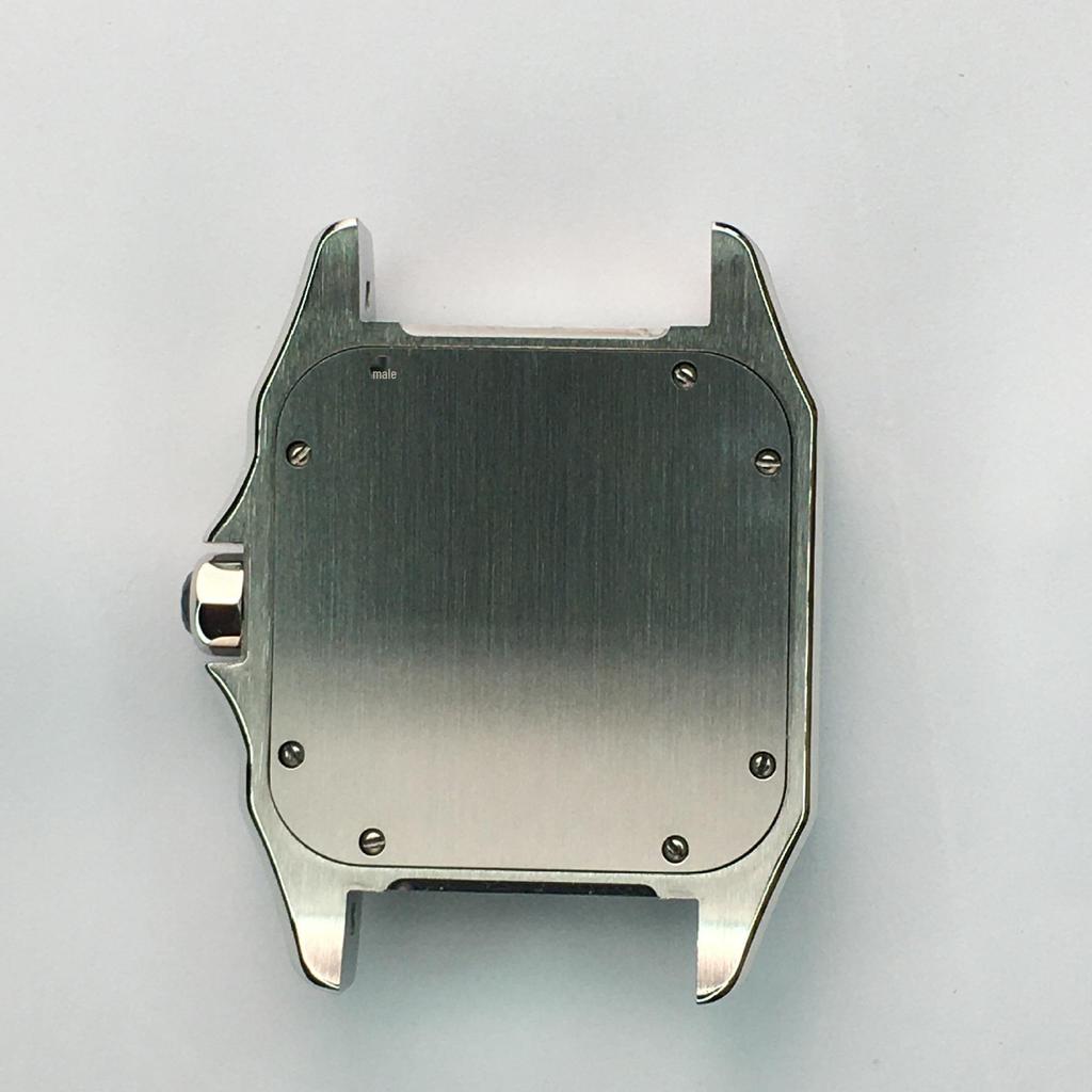 Santos Stainless Steel Watch Case for Mechanical Watches - Fits 2824, Complete Set