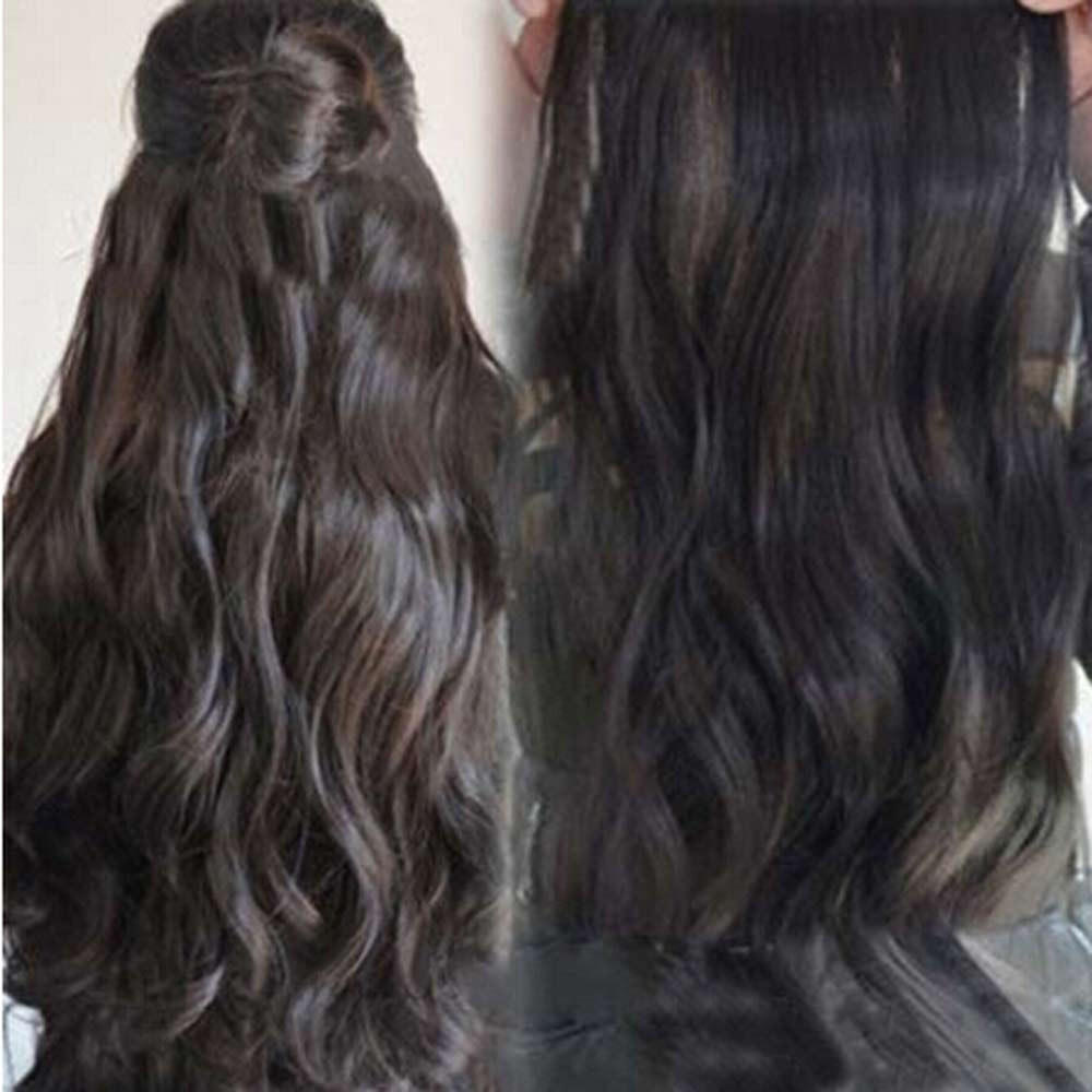 Зажим для головы вьющиеся волнистые женские синтетические волосы для наращивания — фото 4