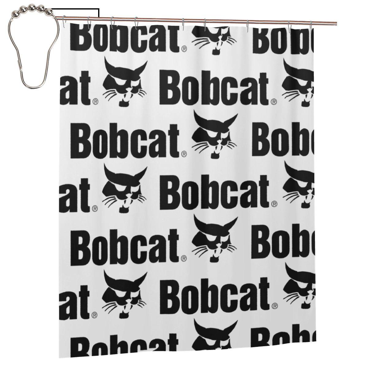 

Шторка для душа с логотипом Bobcat, водонепроницаемая, из полиэстера, для ванной комнаты, с крючками W60H190(CM)-1 Pcs