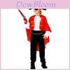 Enchanting Caribbean Pirate Costume With Red Cloak For Kids Ideal For Stage Performances