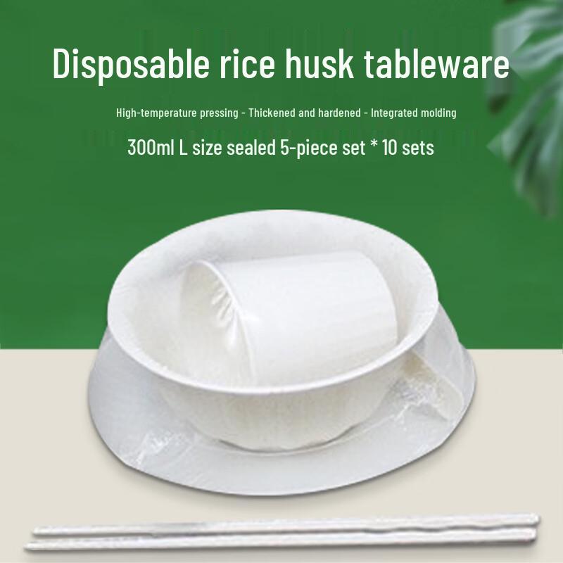 Homeglen Biodegradable Rice Husk Disposable Tableware