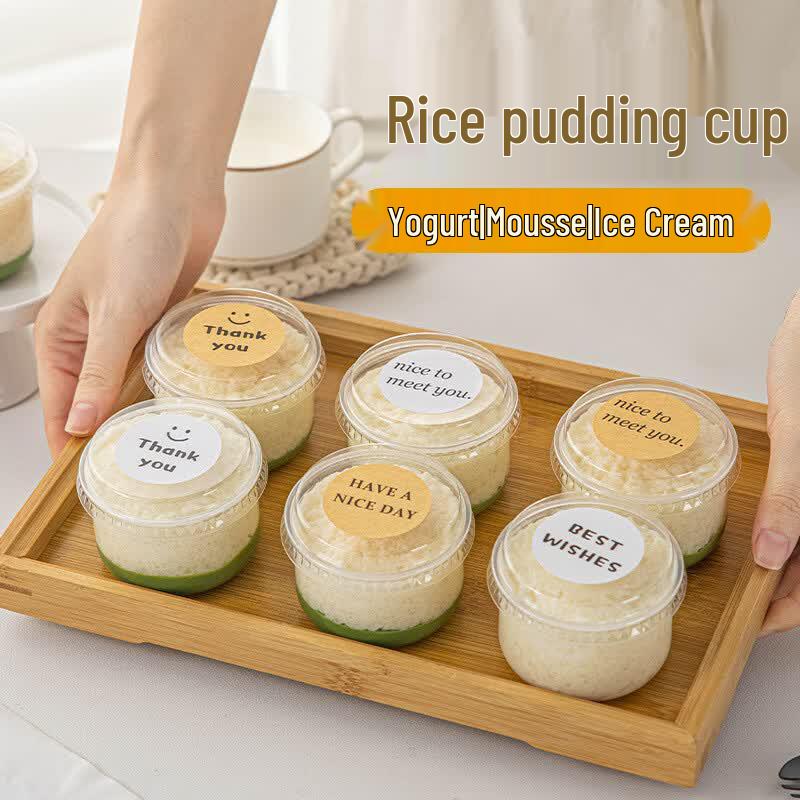 Disposable Transparent Dessert Cups with Lids