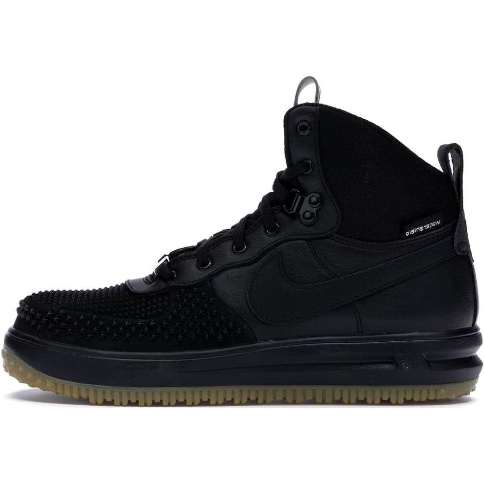 Nike Lunar Force 1 Comfortable Cushioning, Wear Resistant High top Kids' Skateboarding Shoes Black Teenagers 882842-001