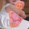 1 Set Doll Stroller Sturdy Easy-Fold Lightweight Creative Doll Pram Toy with Baby Doll for Girl