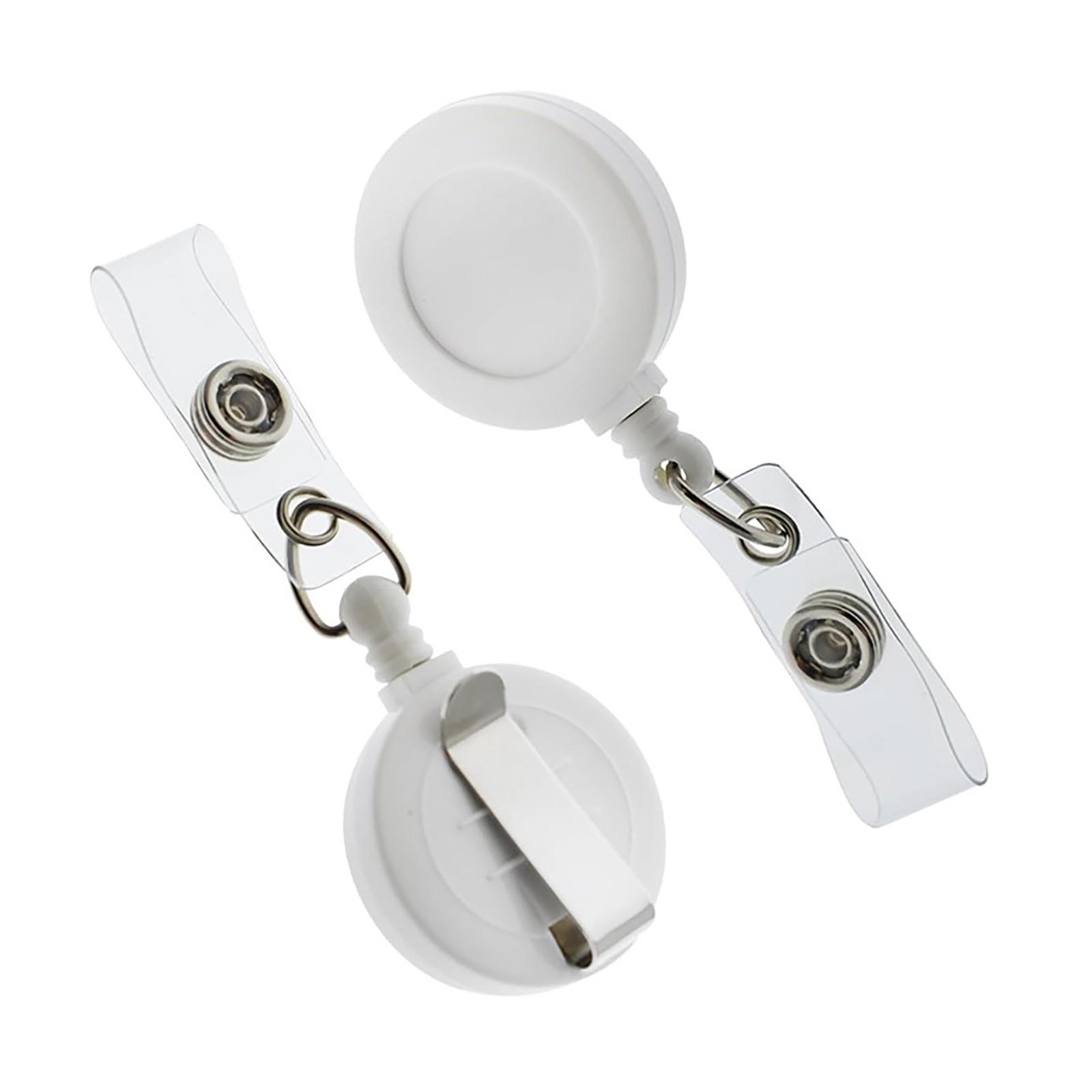 

Персонализированный подарок из акрила индивидуальной формы, выдвижной зажим для бейджа, вращающийся, легко вытягиваемый, пряжка для удостоверения личности, легко вытягиваемый B белый