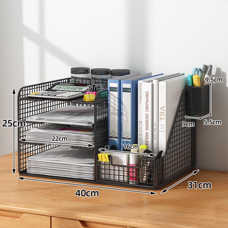 Multi-layer Desktop File & Bookshelf Organizer