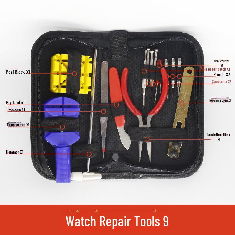 147-Piece Watch Repair Tool Kit: Strap Change, Cover Removal, Cleaning & Maintenance