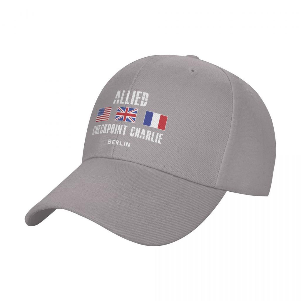 Allied Checkpoint Charlie Sign Berlin Baseball Cap Sports Cap Hat Man For The Sun funny hat Girl Men's