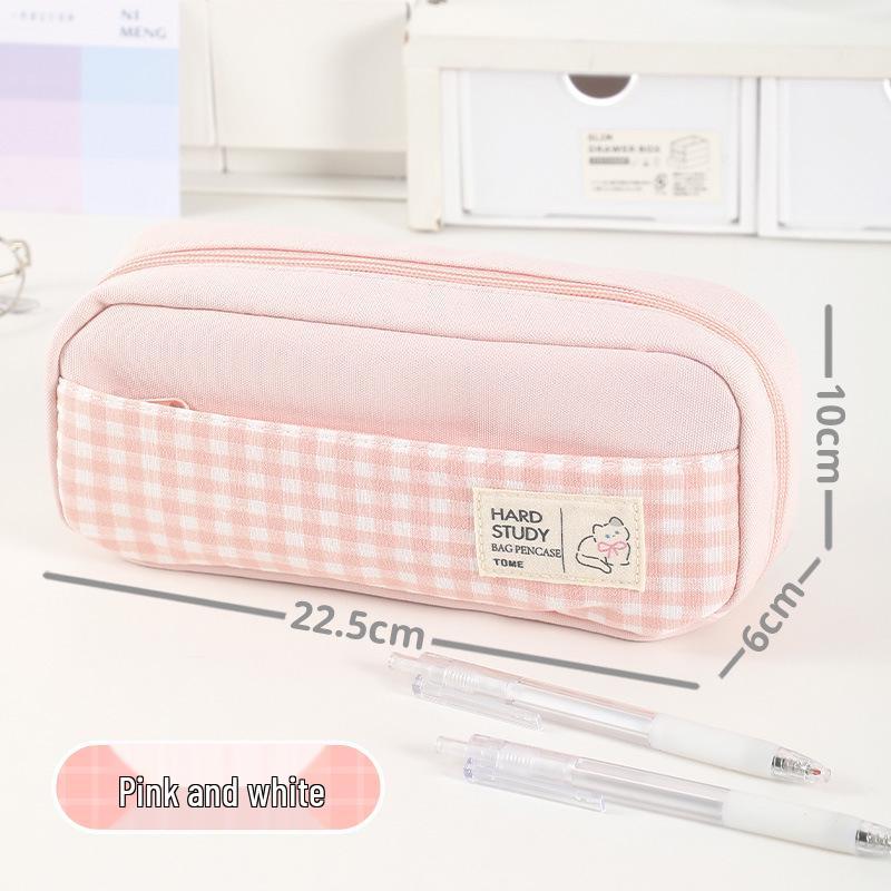 

TOME Grid Series Girls Cute Pencil Case for Students