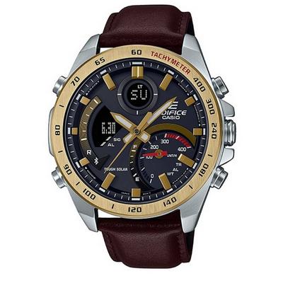Edifice Akıllı Telefon Bağlantısı Kronograf Analog Dijital Tough Solar ECB-900GL-1A ECB900GL-1 100M Erkek Saati