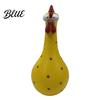 Playful Home Decoration Long Neck Colorful Chicken Statue Big Eye Cartoon Resin Rooster Vase Easy Care Vase Funny Outdoor Cock-Shaped for