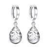 Orecchini a bottone da donna alla moda con fiore in pietra opale in argento sterling 925 gioielli originali per donne antiallergici