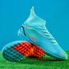 High-top football shoes, men's and women's broken nail sneakers, genuine long nails, non-slip, adult fake grass professional football shoes