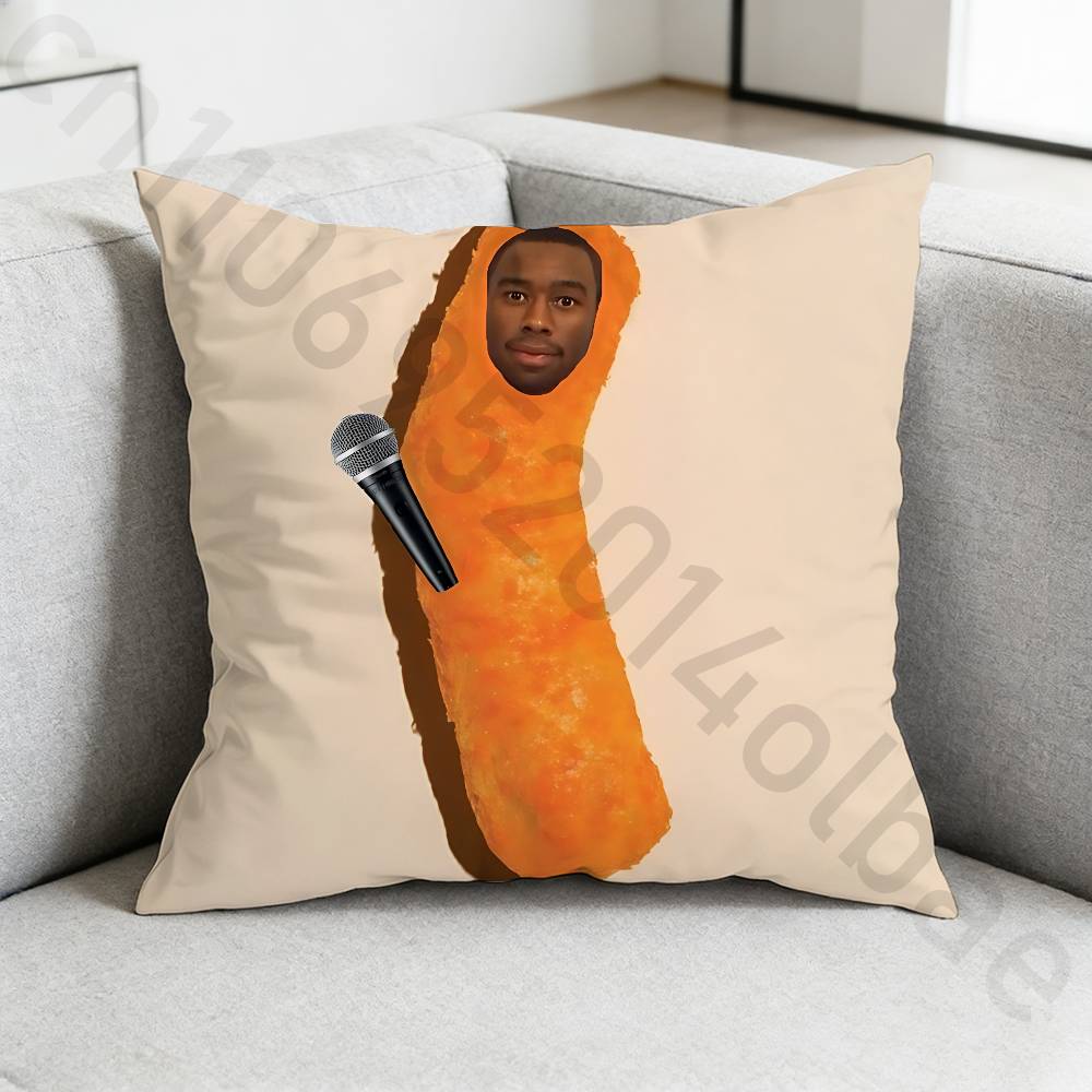 Rapper TTylers The Creatorv Pillow Case Square DoubleSided Printing Short Plush Sofa Cushion Cover Bedroom Bedside Pillow
