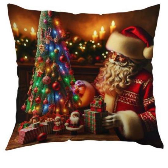

Новая Рождественская Наволочка для Подушки Венок Полиэстер Принт Праздничное Украшение Гостиная Диван Наволочка для Подушки Спальня Подушка 45*45cm