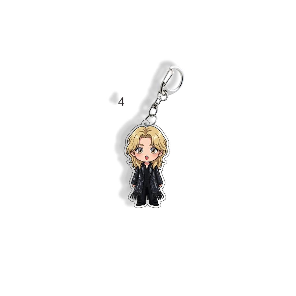 7pcs BTS Keychain, Bangtan Boys Formal Cartoon Figure Keyring, Kpop ARMY Fans Bag Charm,Kpop Idol Bag Pendant